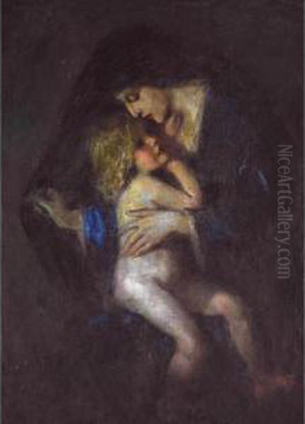 Night And The Child Oil Painting by Laura Adeline Muntz-Lyall