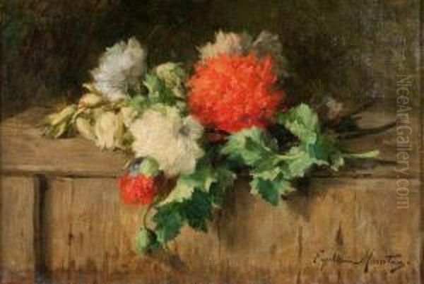 Nature Morte Aux Fleurs Oil Painting by Euphemie,nee Duhanot Muraton