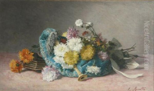 Stilleben Mit Erbluhten Sommerblumen Oil Painting by Euphemie,nee Duhanot Muraton