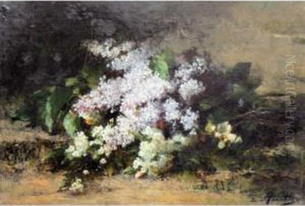 Jetee De Lilas Oil Painting by Euphemie,nee Duhanot Muraton