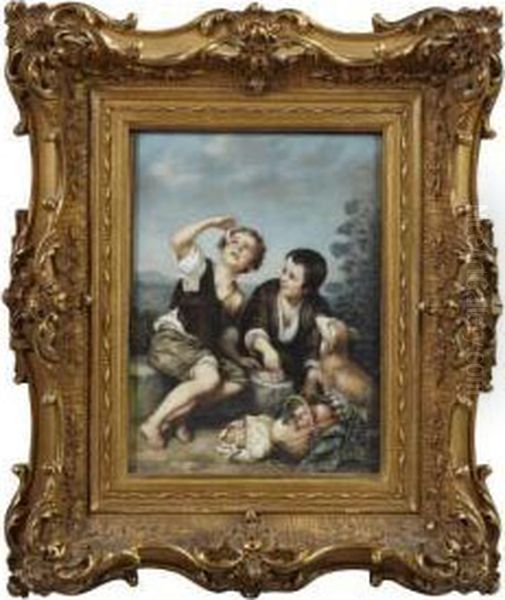 The Pie Eaters Oil Painting by Bartolome Esteban Murillo