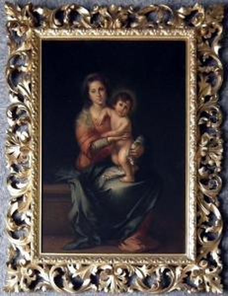 Madonna And Child Oil Painting by Bartolome Esteban Murillo