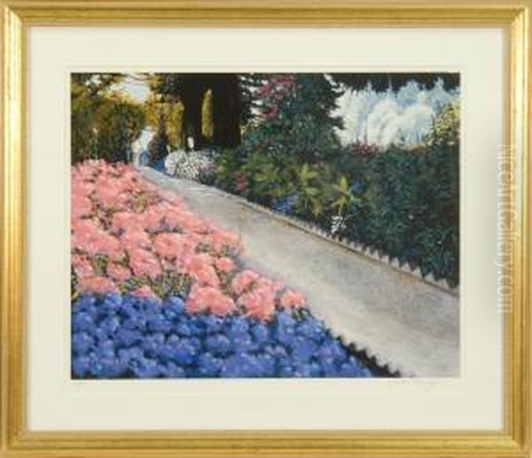 Monet's Garden Oil Painting by John Murphy