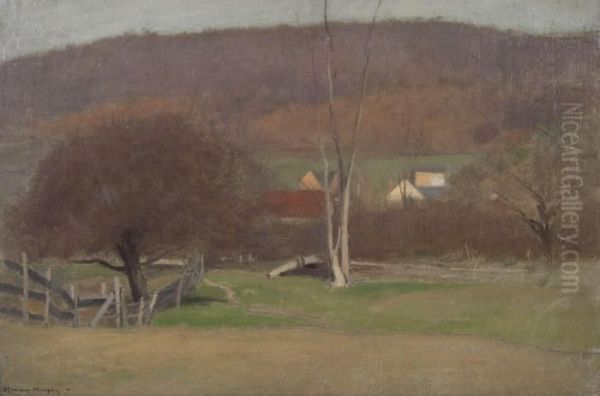 Distant Farm Oil Painting by John Francis Murphy