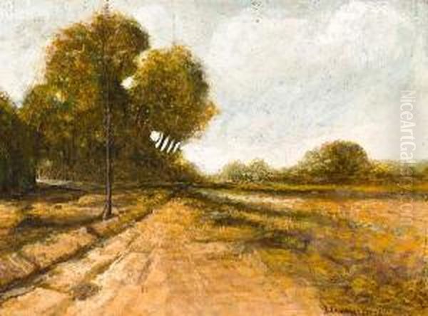 Country Road Oil Painting by John Francis Murphy