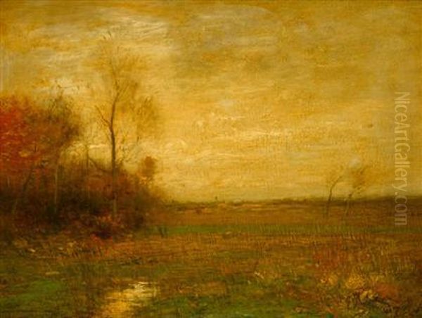 An Open Landscape Oil Painting by John Francis Murphy