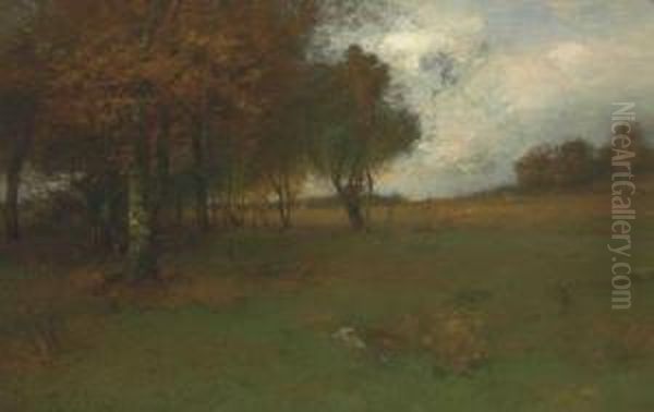 Autumn Landscape Oil Painting by John Francis Murphy