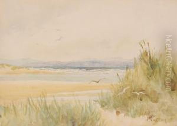 Beach Scene Oil Painting by Alexander Henry Hallam Murray