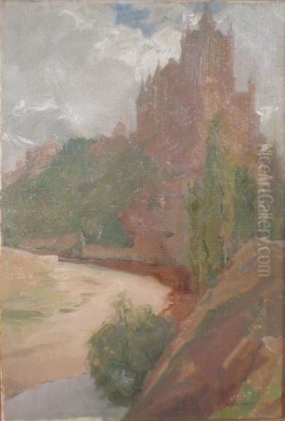 Castle View Oil Painting by George Murray