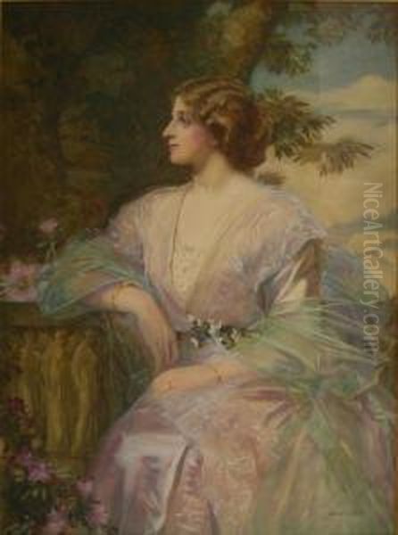 Portrait Of A Lady Oil Painting by George Murray