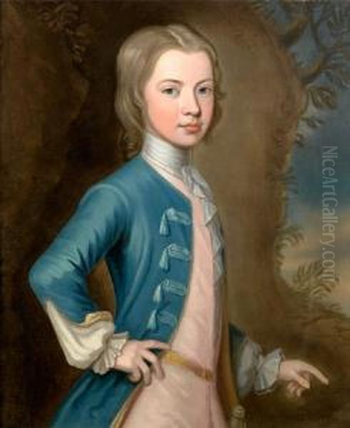 Portrait Of A Young Boy Oil Painting by Thomas Murray