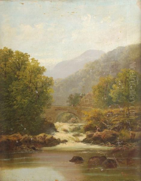 River Landscapes Oil Painting by Francis Muschamp