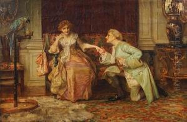 The Proposal Oil Painting by Francis Sydney Muschamp