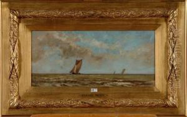 Marine Oil Painting by Auguste Henri Musin