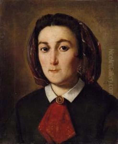 Ritratto Femminile Oil Painting by Luigi Mussini