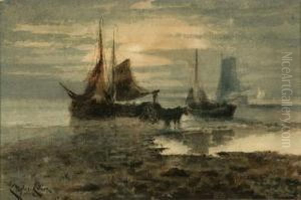 Off The Coast Oil Painting by Charles Myles Collier