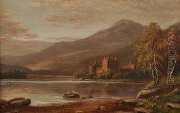 Kilchoan Castle, Loch Awe, Arygllshire Oil Painting by William Scott Myles