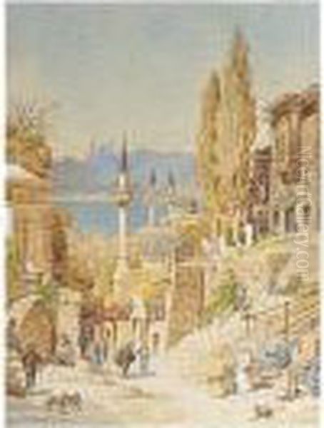 Scutari And The Bosphorus Oil Painting by Stanley Mylius