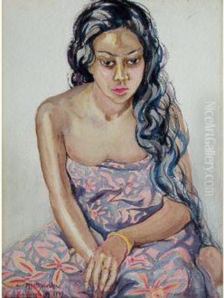 Jeune Javanaise (1929) Oil Painting by Czeslaw Mystkowski