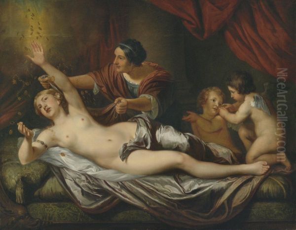 Danae Oil Painting by Daniel Ii Mytens