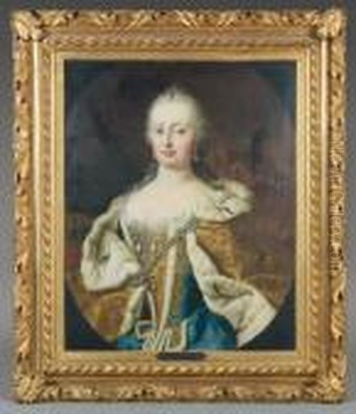 Portrait De L'imperatrice Marie-therese Oil Painting by Martin Ii Mytens