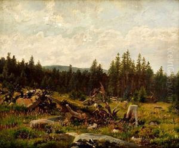 Nemecka Krajina Oil Painting by Wilhelm J. August Nabert