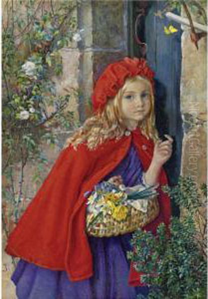 Little Red Riding Hood Oil Painting by Isabel Oakley Naftel