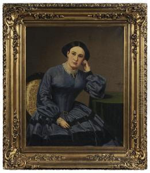 Portrait Of A Woman Seated In A Chair Oil Painting by Charles Christian Nahl