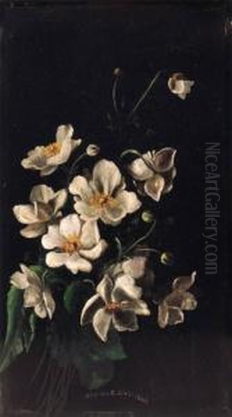 Floral Still Life Oil Painting by Charles Christian Nahl