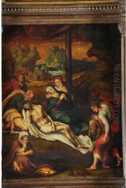  Lamentation Sur Le Christ Mort  Oil Painting by Giovan Battista Naldini