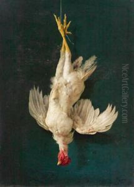 Natura Morta Con Un Pollo Appeso Oil Painting by Mariano Nani