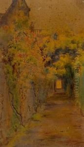 Giardino Fiorito Oil Painting by Enrico Nardi