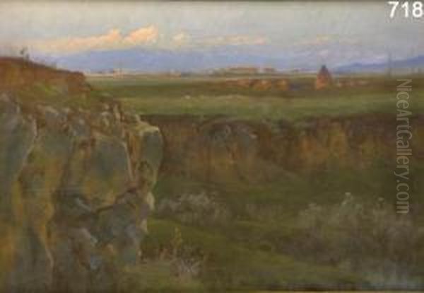 Campagna Romana Oil Painting by Enrico Nardi