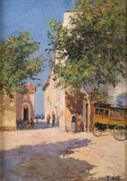 Ruelle Animee A Toulon Oil Painting by Francois Nardi