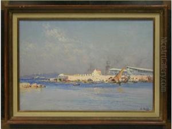 La Rade De Toulon Oil Painting by Francois Nardi