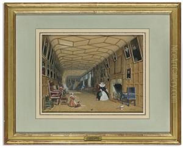 The Brown Gallery, Knole Oil Painting by Joseph Nash