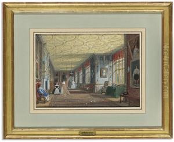 The Cartoon Gallery, Knole, Kent Oil Painting by Joseph Nash