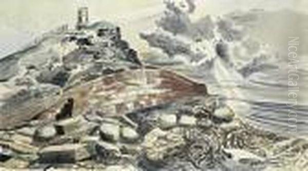 You Can Be Sure Of Shell - Kimmeridge Folly, Dorset Oil Painting by Paul Nash