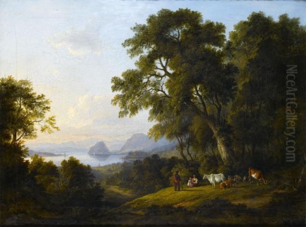 Near Loch Lomond Dumbarton Oil Painting by Jane Nasmyth