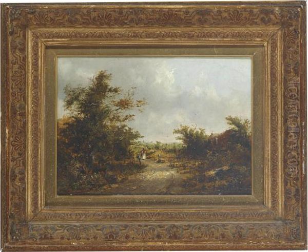 A Leisurely Stroll Down The Lane Oil Painting by Patrick, Peter Nasmyth