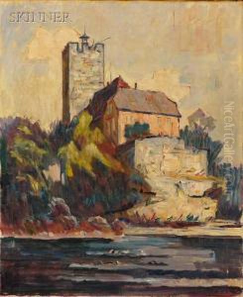 Studie: Burg In Lauffen/neckar Oil Painting by Christian Nass