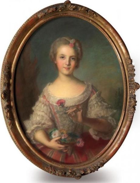 Portrait De Louise-marie De France Oil Painting by Jean-Baptiste Nattier