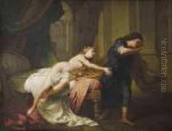 Joseph Sollicite Par La Femme De Putiphar Oil Painting by Jean-Baptiste Nattier