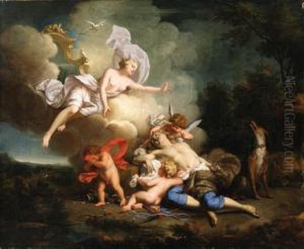 The Death Of Adonis Oil Painting by Jean-Baptiste Nattier