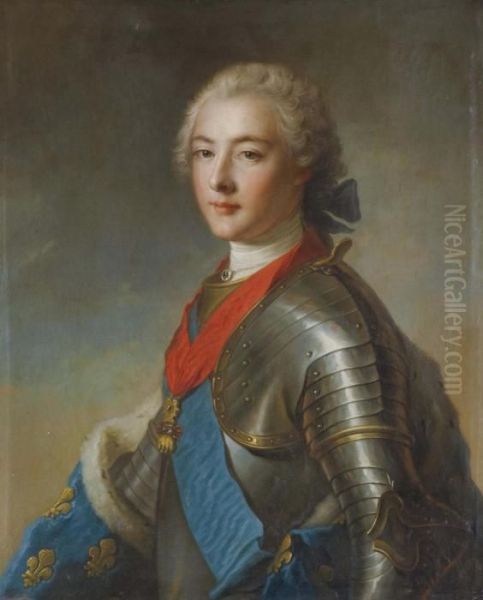 Portrait De Louis Xv Ou Du Duc De Penthievre Oil Painting by Jean-Marc Nattier