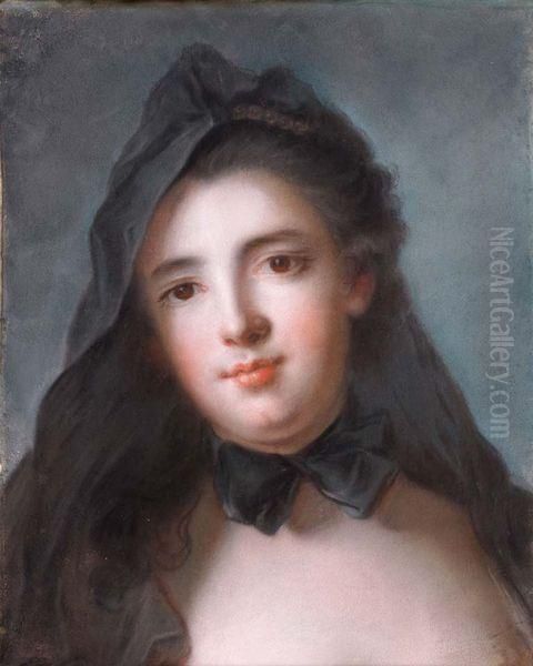 Portrait En Buste De La Princesse De Beauveau Oil Painting by Jean-Marc Nattier