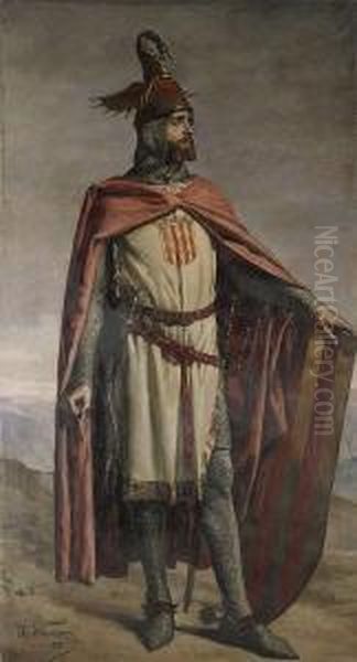 Jaime I El Conquistador Oil Painting by Ricardo Maria Navarette Y Fos