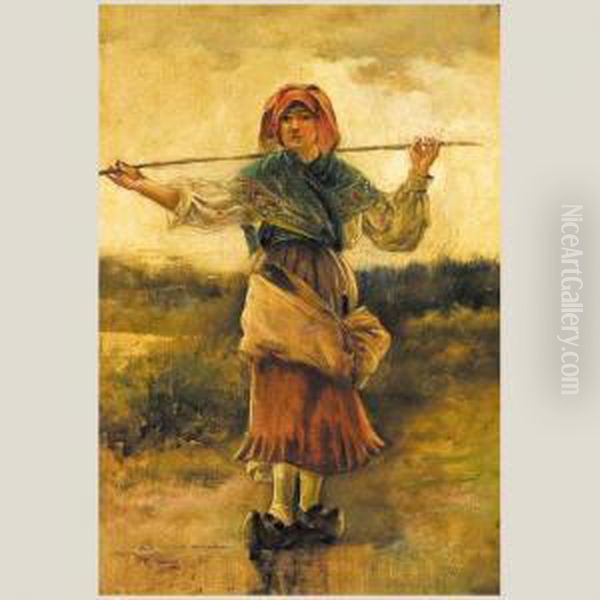 Campesina Oil Painting by Roman Navaro Garcia