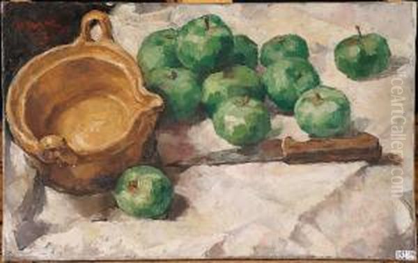 Nature Morte Aux Pommes Oil Painting by Arthur Navez