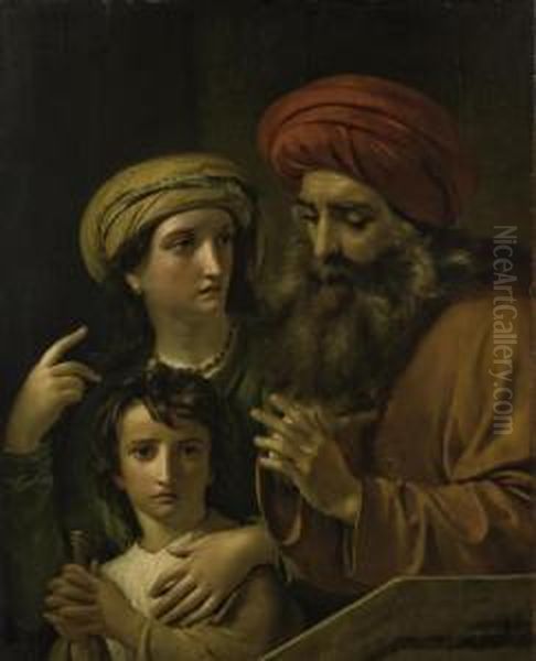 Agar Et Ismael Chasses Par Abraham Oil Painting by Francois Joseph Navez